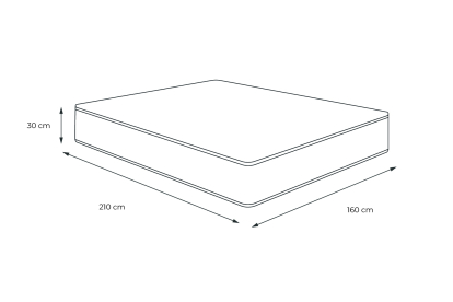 Matelas 160x210 cm Mémoire de forme - Buckingham