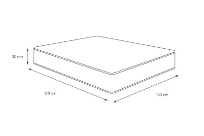 Matelas 140x210 cm Mémoire de forme - Buckingham