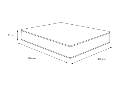 Matelas 180x220 cm Mémoire de forme - Buckingham
