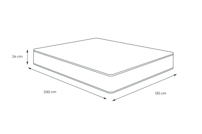 Matelas 135x200 cm Mémoire de forme - Balmoral