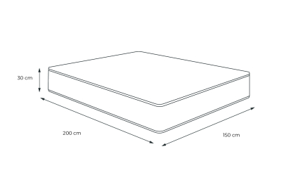 Matelas 150x200 cm Mémoire de forme - Buckingham