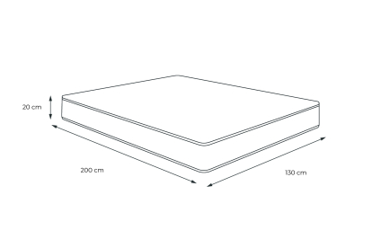 Matelas 130x200 cm Mémoire de forme - Nottingham
