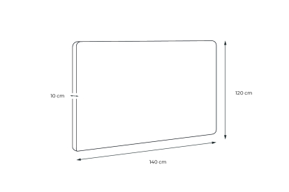 Tête de lit 140 cm Lignes - Tissu Velours Gris Anthracite