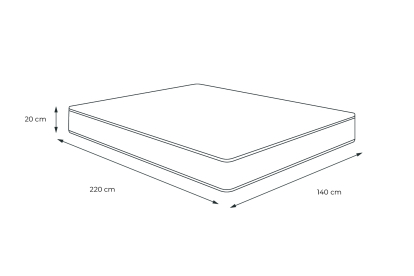 Matelas 140x220 cm Mémoire de forme - Nottingham