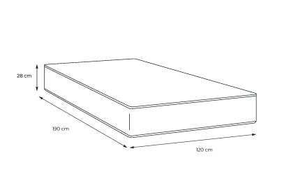 Matelas 120x190 cm Ressorts ensachés et Mémoire de forme - George V