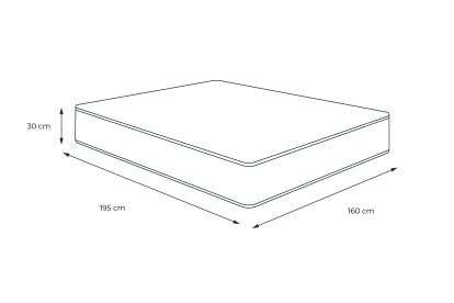 Matelas 160x195 cm Mémoire de forme - Buckingham