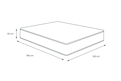 Matelas 150x190 cm Mémoire de forme - Buckingham