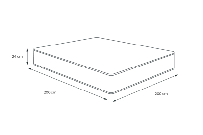 Matelas 200x200 cm Mémoire de forme - Balmoral