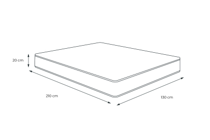 Matelas 130x210 cm Mémoire de forme - Nottingham