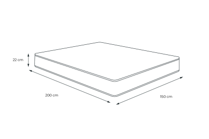 Matelas 150x200 cm Ressorts ensachés et Mémoire de forme - Lancaster