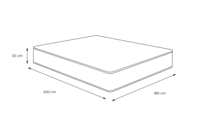 Matelas 180x200 cm Mémoire de forme - Buckingham