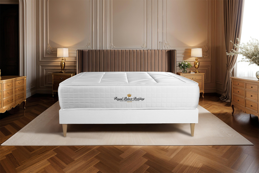 Ensemble Matelas Sommier 120x200 cm - Sommier Blanc (en kit) - Windsor