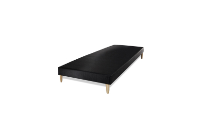 Ensemble Matelas Sommier 90x190 cm - Sommier Noir (déjà monté) - George V