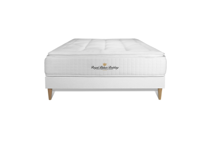 Ensemble Matelas Sommier 140x190 cm - Sommier Blanc (en kit) - George V