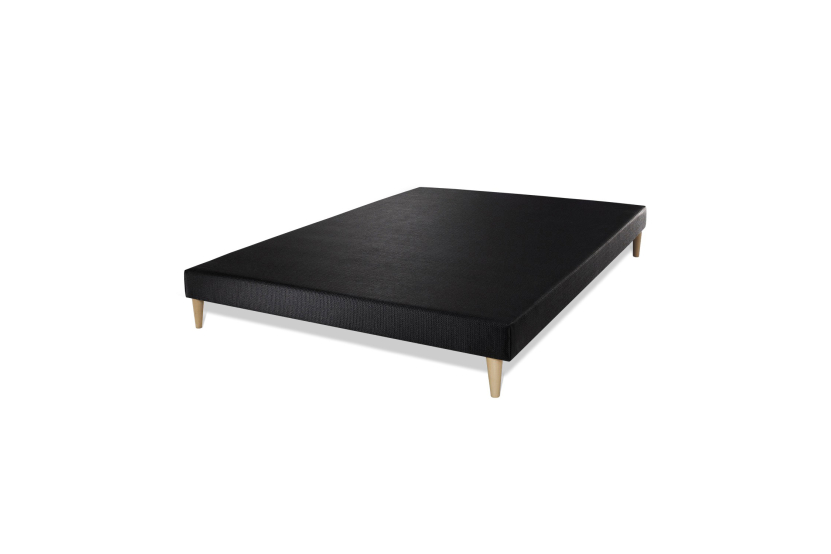 Ensemble Matelas Sommier 140x190 cm - Sommier Noir (déjà monté) - George V