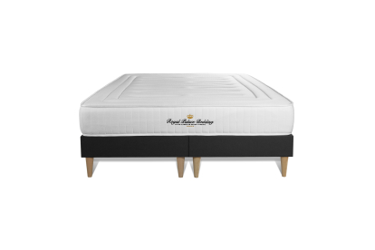 Ensemble Matelas Sommier 160x200 cm - 2 Sommiers Noir - Nottingham
