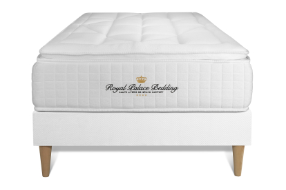 Ensemble Matelas Sommier 120x190 cm - Sommier Blanc (déjà monté) - George V