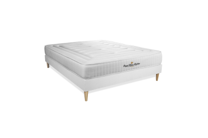Ensemble Matelas Sommier 120x195 cm - Sommier Blanc (en kit) - Lancaster
