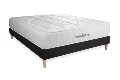 Ensemble Matelas Sommier 140x200 cm - Sommier Noir (en kit) - Windsor