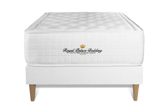 Ensemble Matelas Sommier 90x200 cm - Sommier Blanc (en kit) - Buckingham