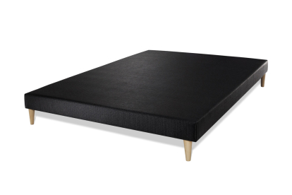Ensemble Matelas Sommier 160x200 cm - Sommier Noir (déjà monté) - Nottingham