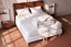 Pack lit complet 160x200 cm - Matelas + 2 Sommiers Blancs + 2 oreillers + Couette - Lancaster