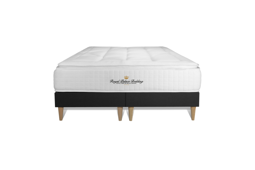 Ensemble Matelas Sommier 160x200 cm - 2 Sommiers Noir - George V