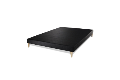 Ensemble Matelas Sommier 140x190 cm - Sommier Noir (déjà monté) - Balmoral