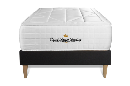 Ensemble Matelas Sommier 90x190 cm - Sommier Noir (en kit) - Windsor