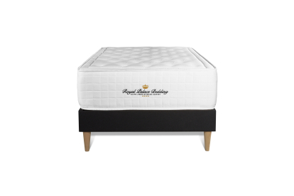 Ensemble Matelas Sommier 90x200 cm - Sommier Noir (déjà monté) - Buckingham