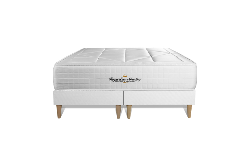 Ensemble Matelas Sommier 160x200 cm - 2 Sommiers Blanc - Windsor