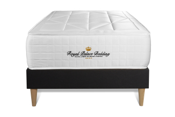 Ensemble Matelas Sommier 90x190 cm - Sommier Noir (déjà monté) - Windsor