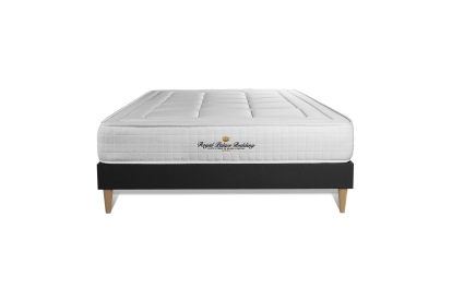 Ensemble Matelas Sommier 180x190 cm - Sommier Noir (en kit) - Balmoral