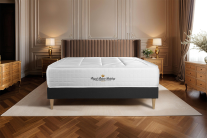 Ensemble Matelas Sommier 130x210 cm - Sommier Noir (en kit) - Windsor