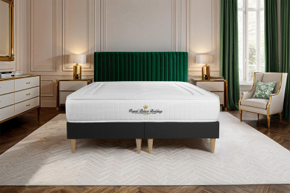 Ensemble Matelas Sommier 160x200 cm - 2 Sommiers Noir - Lancaster