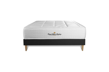 Ensemble Matelas Sommier 160x200 cm - Sommier Noir (déjà monté) - Windsor