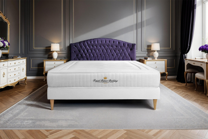 Ensemble Matelas Sommier 130x210 cm - Sommier Blanc (en kit) - Nottingham