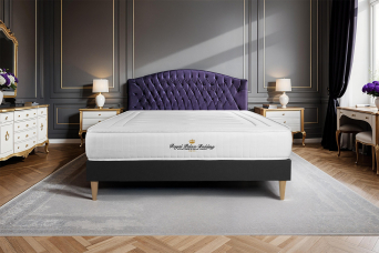 Ensemble Matelas Sommier 140x190 cm - Sommier Noir (en kit) - Nottingham