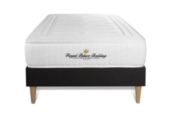 Ensemble Matelas Sommier 90x190 cm - Sommier Noir (en kit) - Nottingham