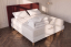 Pack lit complet 140x190 cm - Matelas + Sommier Blanc (en kit) + 2 oreillers + Couette - Balmoral