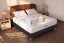 Pack lit complet 140x190 cm - Matelas + Sommier Noir (en kit) + 2 oreillers + Couette - Windsor