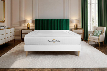 Ensemble Matelas Sommier 140x200 cm - Sommier Blanc (en kit) - Lancaster